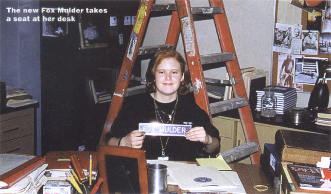 Me at Fox Mulder's desk